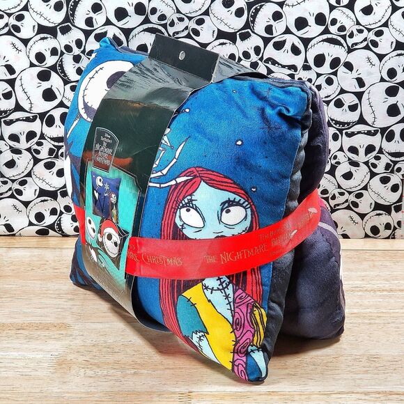 Nightmare Before Christmas Jack & Sally Plush 12 x 12 Pillows 2 Piece Set NWT - Picture 3 of 9